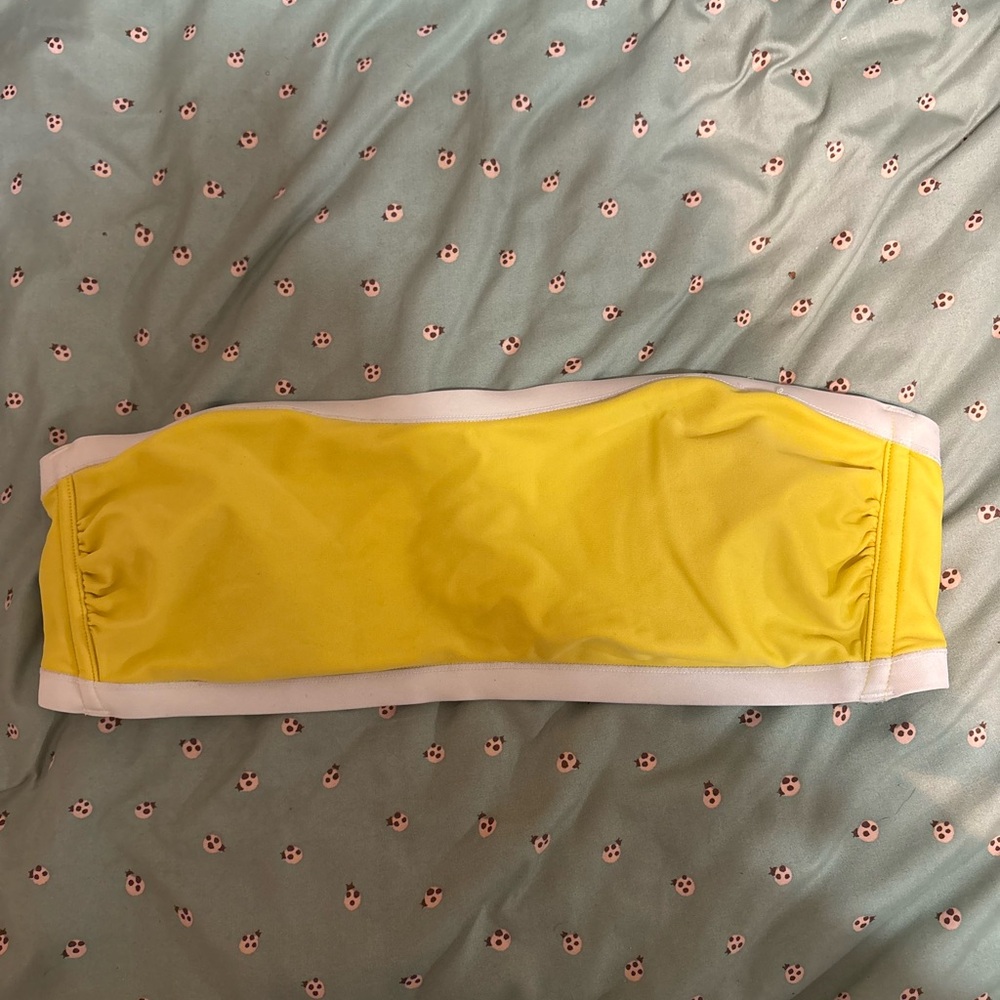 Shade & Shore Yellow Bandeau Bikini Top